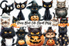Crazy Black Cats Clipart Bundle 2
