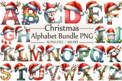 Christmas Alphabet Clipart Bundle 2 - CraftNest - Digital Crafting and Art