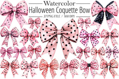Halloween Coquette Bow Clipart Bundle 2 - CraftNest - Digital Crafting and Art