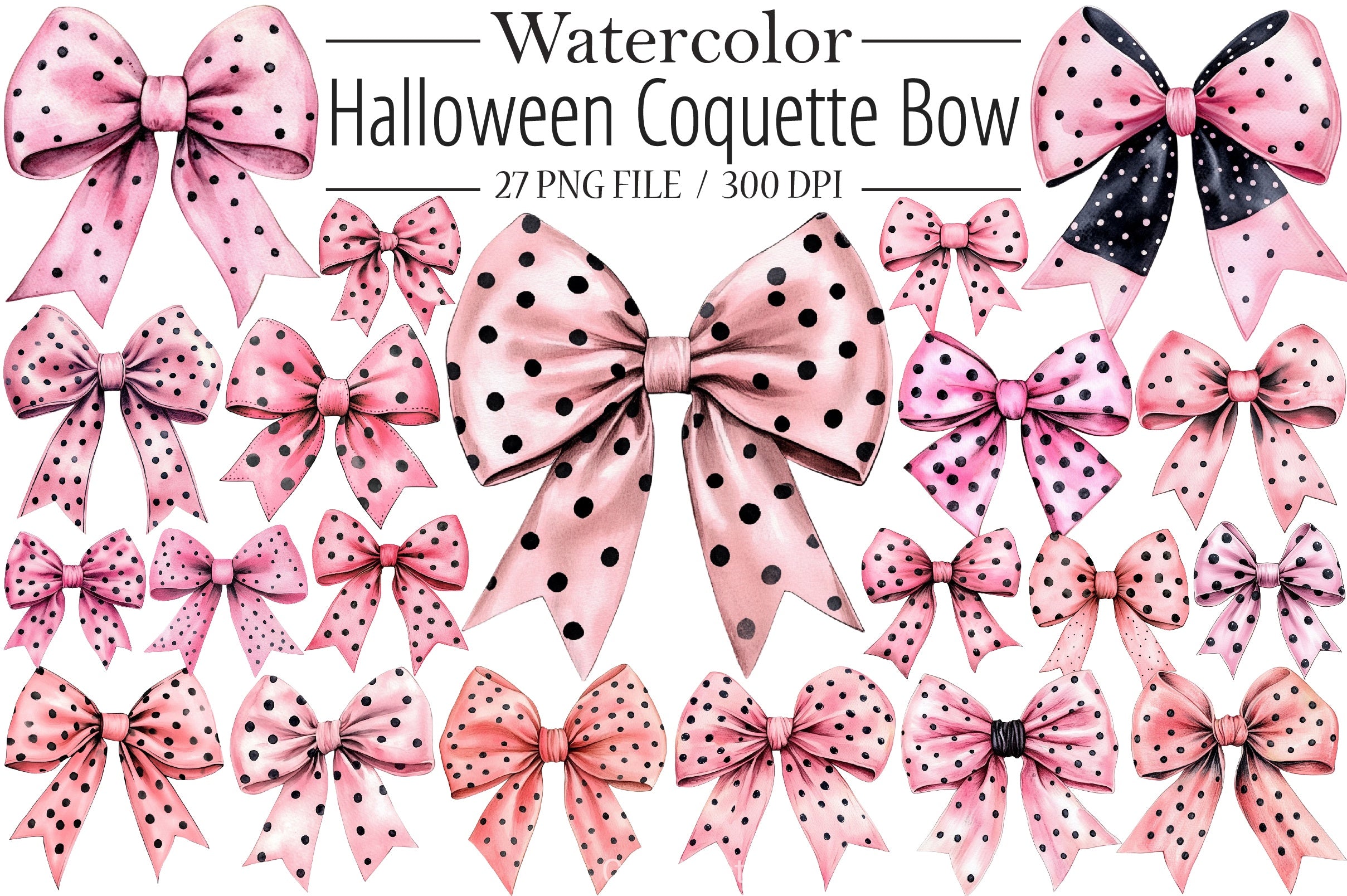 Halloween Coquette Bow Clipart Bundle 2 - CraftNest - Digital Crafting and Art