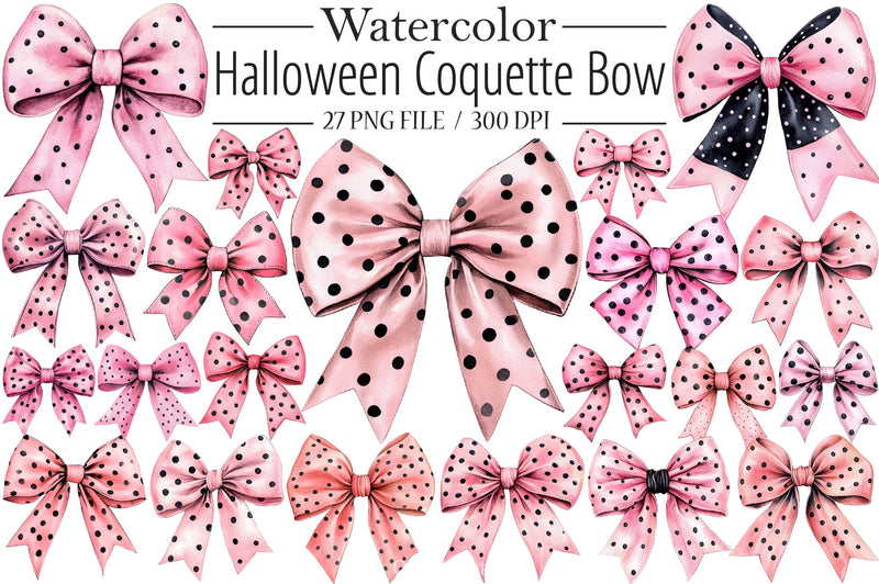 Halloween Coquette Bow Clipart Bundle 2 - CraftNest - Digital Crafting and Art