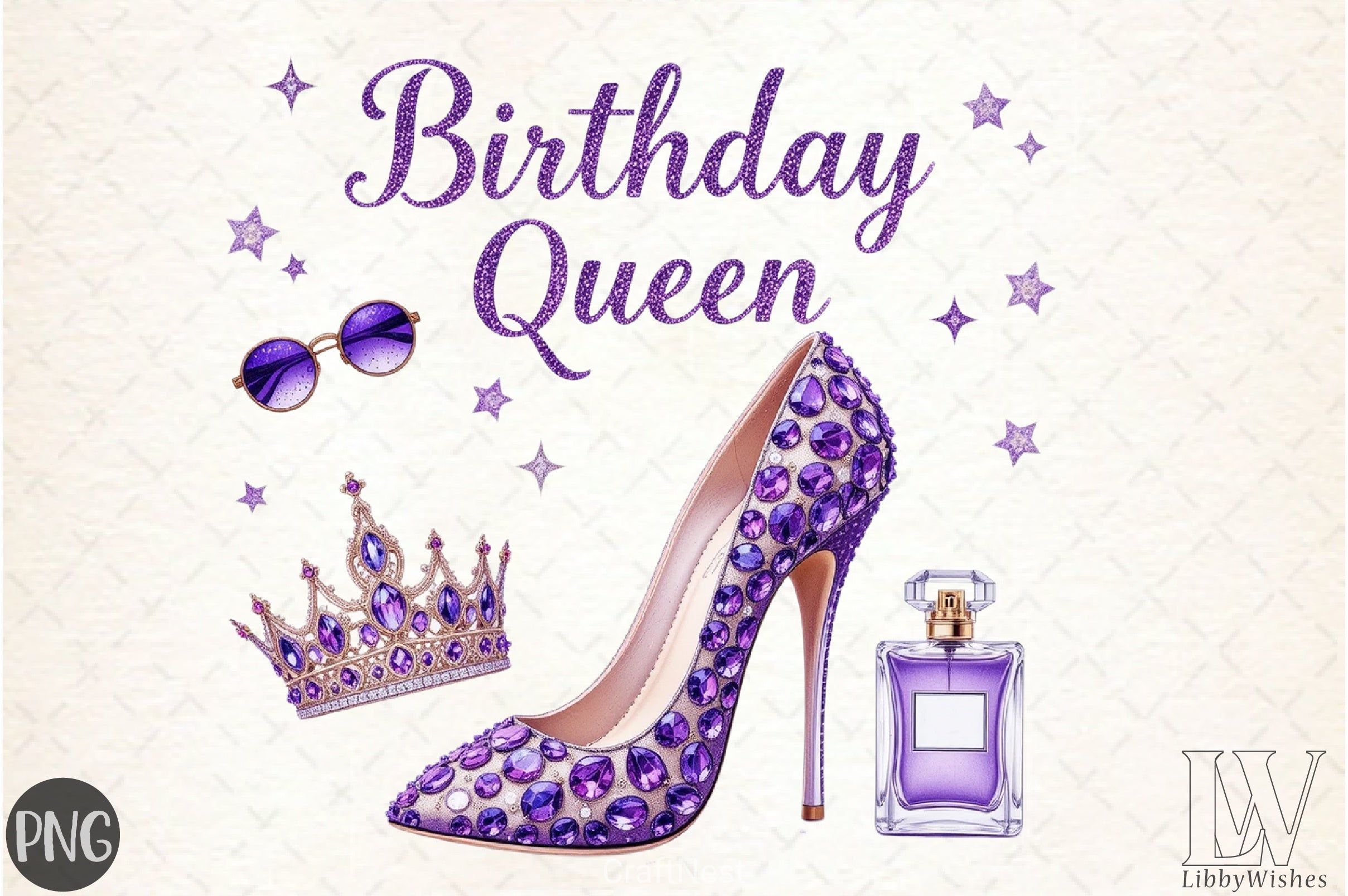 Glitter Birthday Queen Clipart Bundle - CraftNest - Digital Crafting and Art