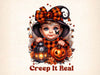 Creep It Real Vintage Halloween Sublimat Clipart Bundle