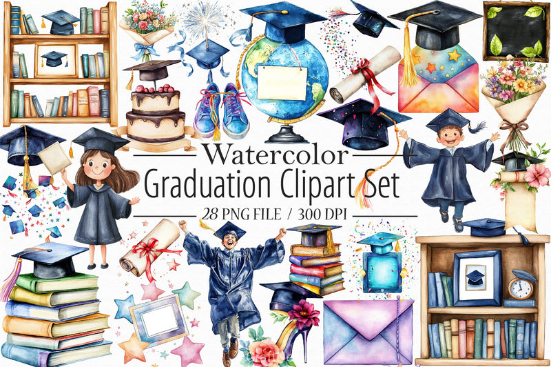 Graduation Set Clipart Bundle - CraftNest - Digital Crafting and Art