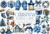 Vintage Navy Christmas Winter Clipart Bundle