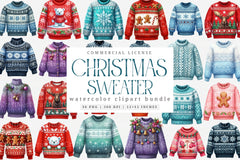 Christmas Sweater Pullover Designs Clipart Bundle - CraftNest - Digital Crafting and Art