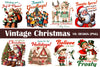 Vintage Christmas Santa Clipart Bundle 1