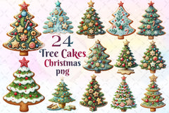 Christmas Tree Cakes Clipart Bundle - CraftNest - Digital Crafting and Art