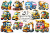 Construction Vehicles Clipart Bundle