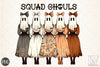 Vintage Halloween Squad Ghouls Clipart Bundle