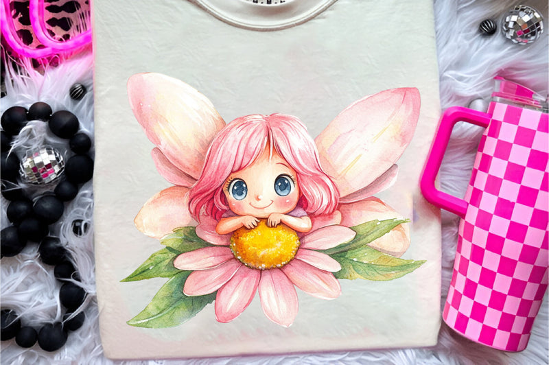 Magical Garden Pink Fairies Clipart Bundle - CraftNest - Digital Crafting and Art