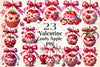 Valentine Candy Apple Clipart Bundle