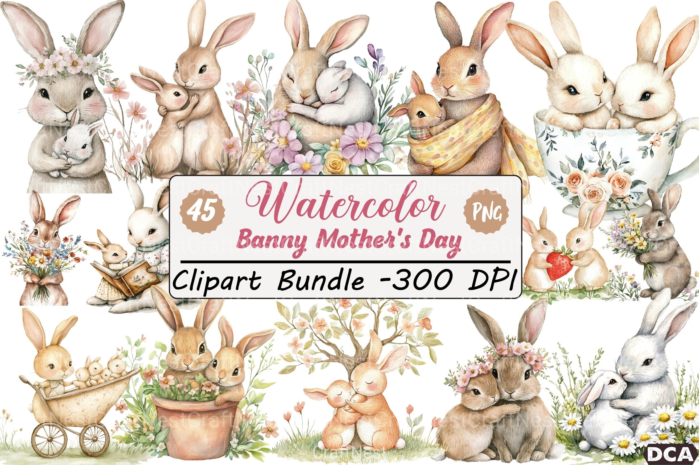 Mother's Day Clipart Bundle by Banny - CraftNest - Digital Crafting and Art