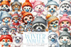 Winter Baby Animals Clipart Bundle: Pacifier Collection