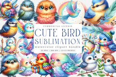 Cute Bird Clipart Bundle - CraftNest - Digital Crafting and Art