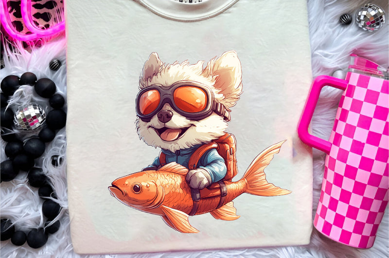 Quirky Dog And Fish Clipart Bundle - CraftNest - Digital Crafting and Art