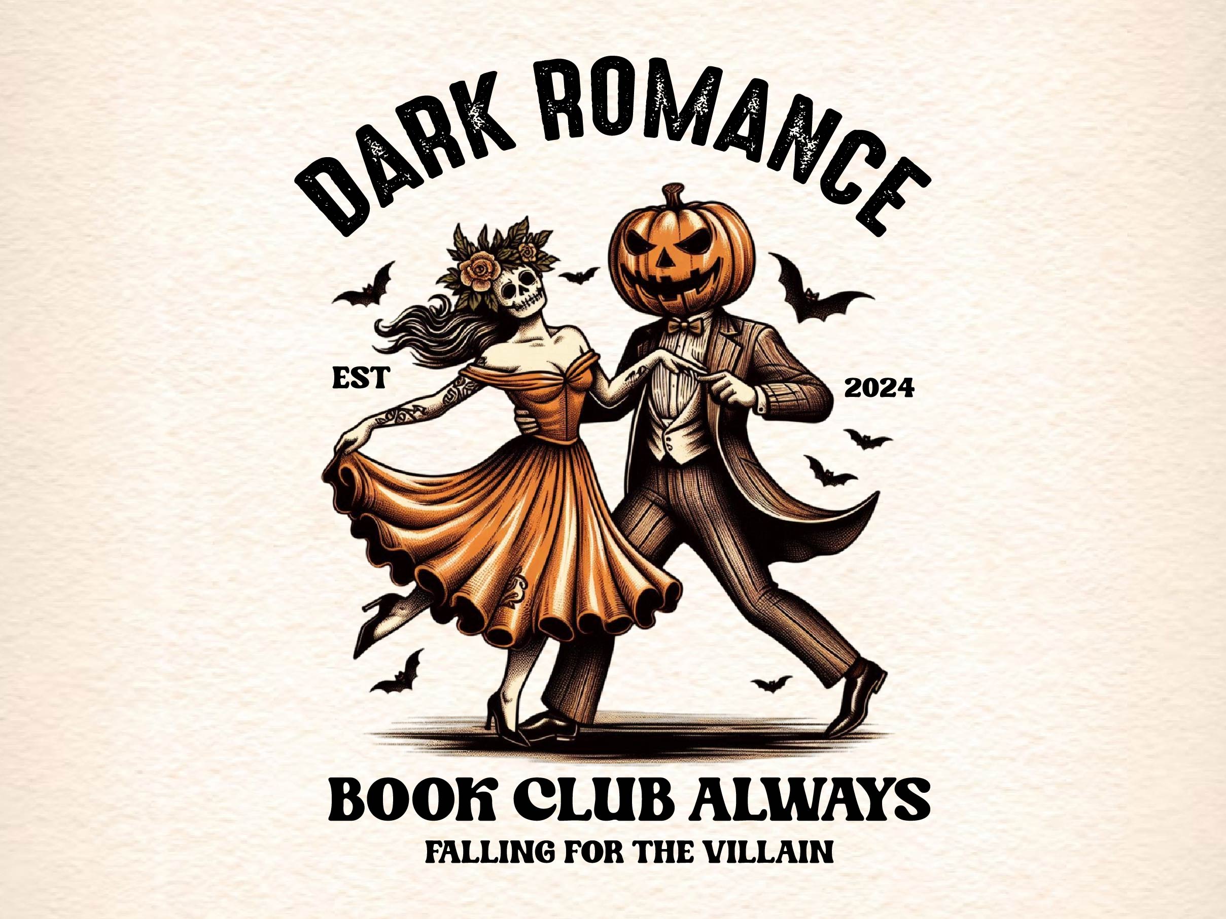 Dark Romance Book Club Vintage Halloween Clipart Bundle - CraftNest - Digital Crafting and Art