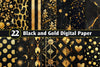 Black And Gold Digital Paper