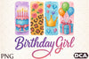 Brushstroke Birthday Girl Clipart Bundle