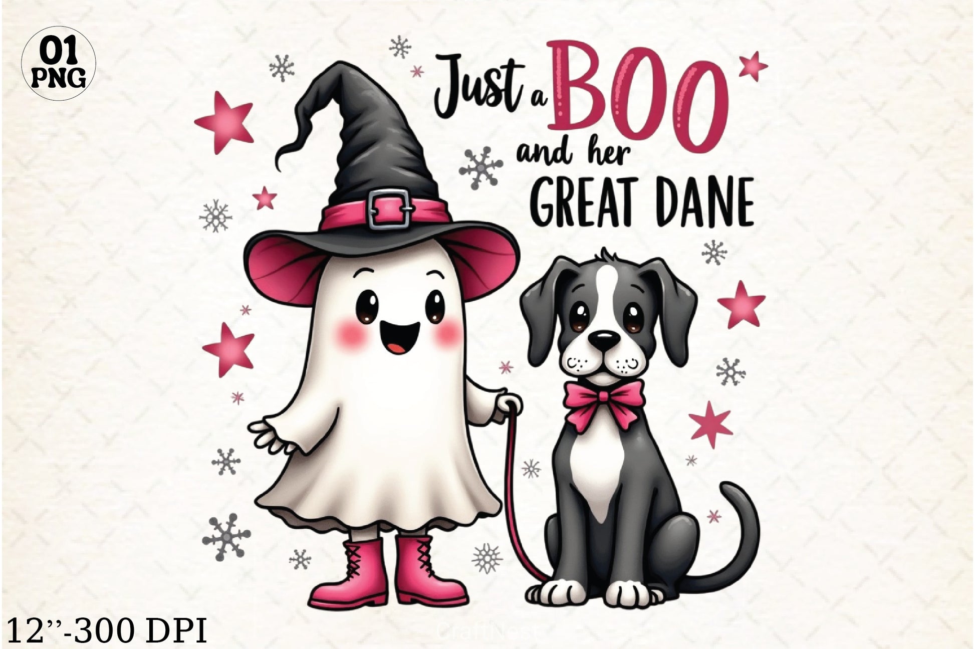 Retro Ghost Great Dane Halloween Clipart Bundle - CraftNest - Digital Crafting and Art