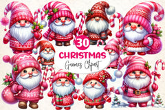 Christmas Gnomes Clipart Bundle 11 - CraftNest - Digital Crafting and Art