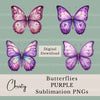Purple Butterflies 2 Clipart Bundle
