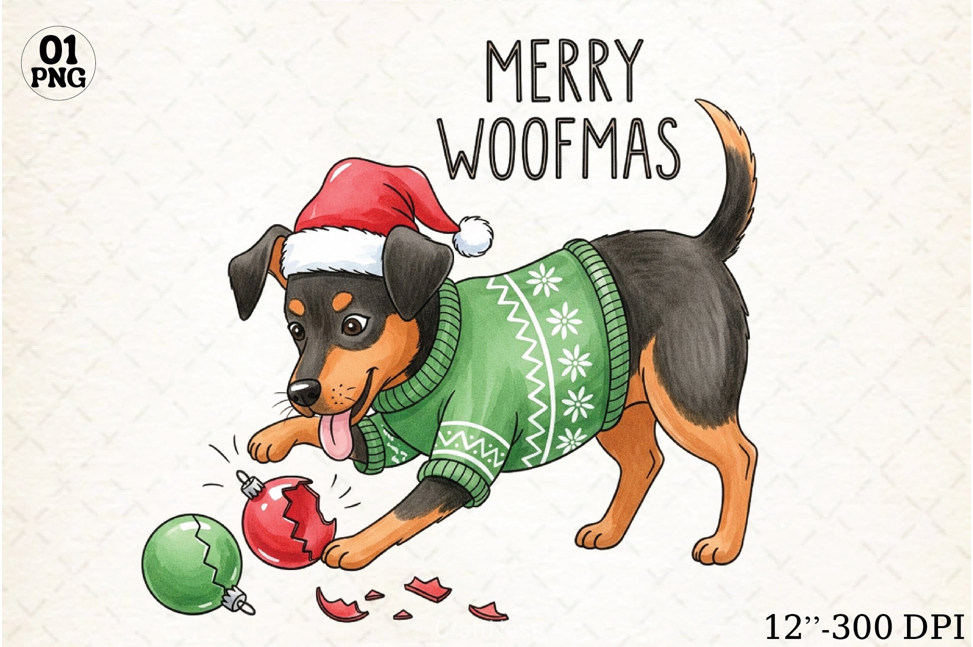 Funny Dog Christmas Clipart Bundle - CraftNest - Digital Crafting and Art