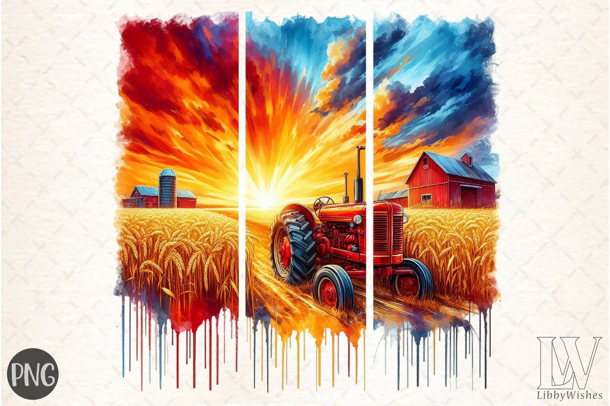 Brushstroke Summer Farm Clipart Bundle - CraftNest - Digital Crafting and Art