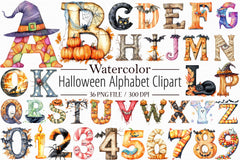 Halloween Alphabet Clipart Bundle 2 - CraftNest - Digital Crafting and Art