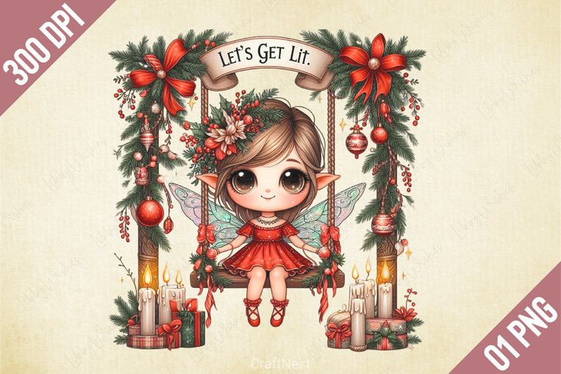 Christmas Let's Get Lit Clipart Bundle - CraftNest - Digital Crafting and Art