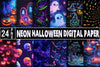 Neon Halloween Digital Paper