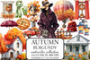 Burgundy Autumn Clipart Bundle 3