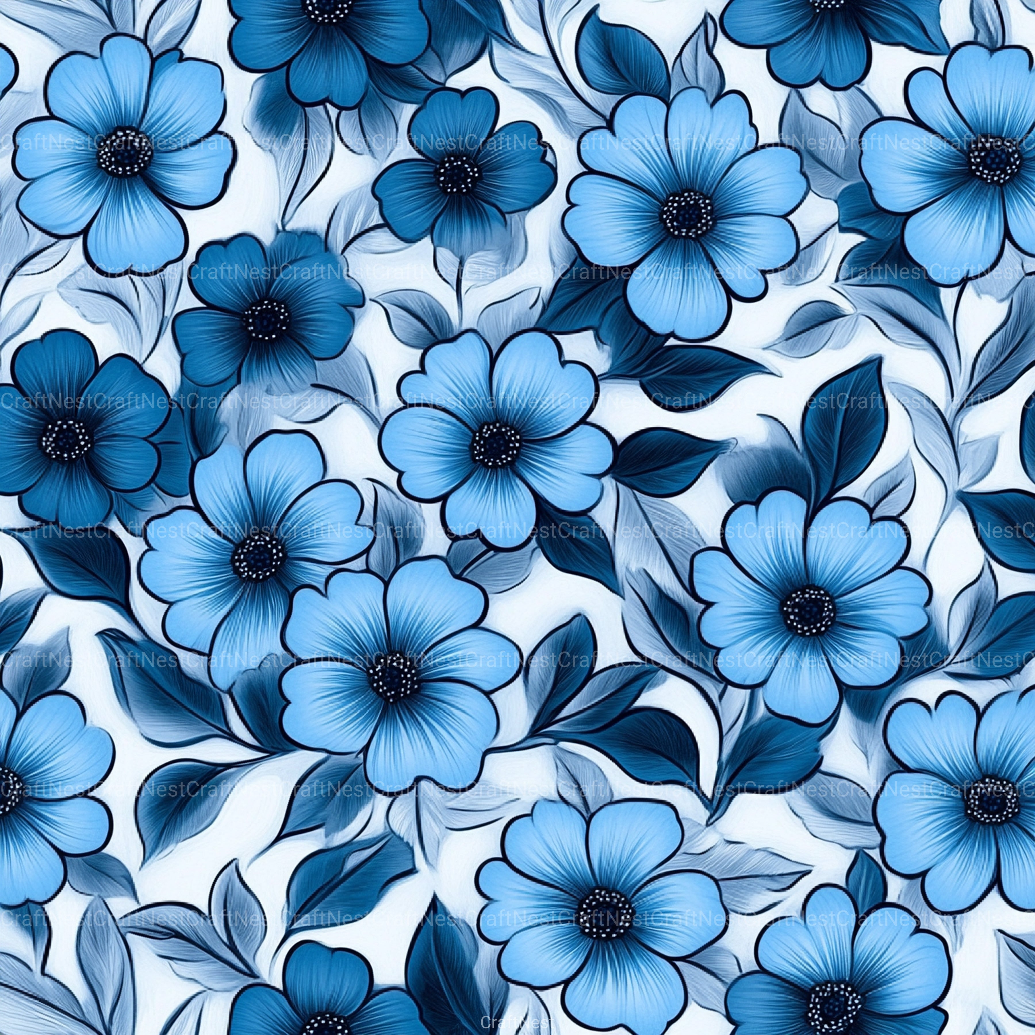 Cottagecore Flower Pattern Clipart Bundle - CraftNest - Digital Crafting and Art