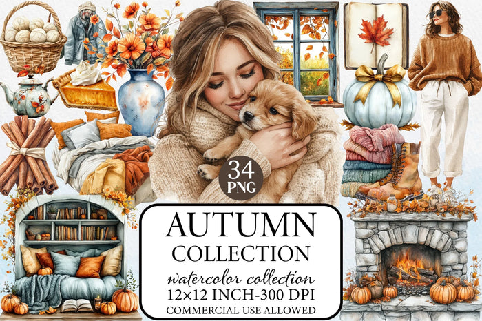 Fall Autumn Collection Autumn Collection Clipart Bundle