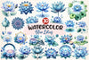 Blue Lotus Clipart Bundle