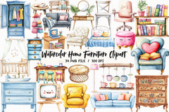 Home Furniture Clipart Bundle 6 - CraftNest - Digital Crafting and Art