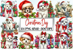 Christmas Dog Clipart Bundle 6 - CraftNest - Digital Crafting and Art