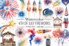 4th of July Fireworks Clipart Bundle 3