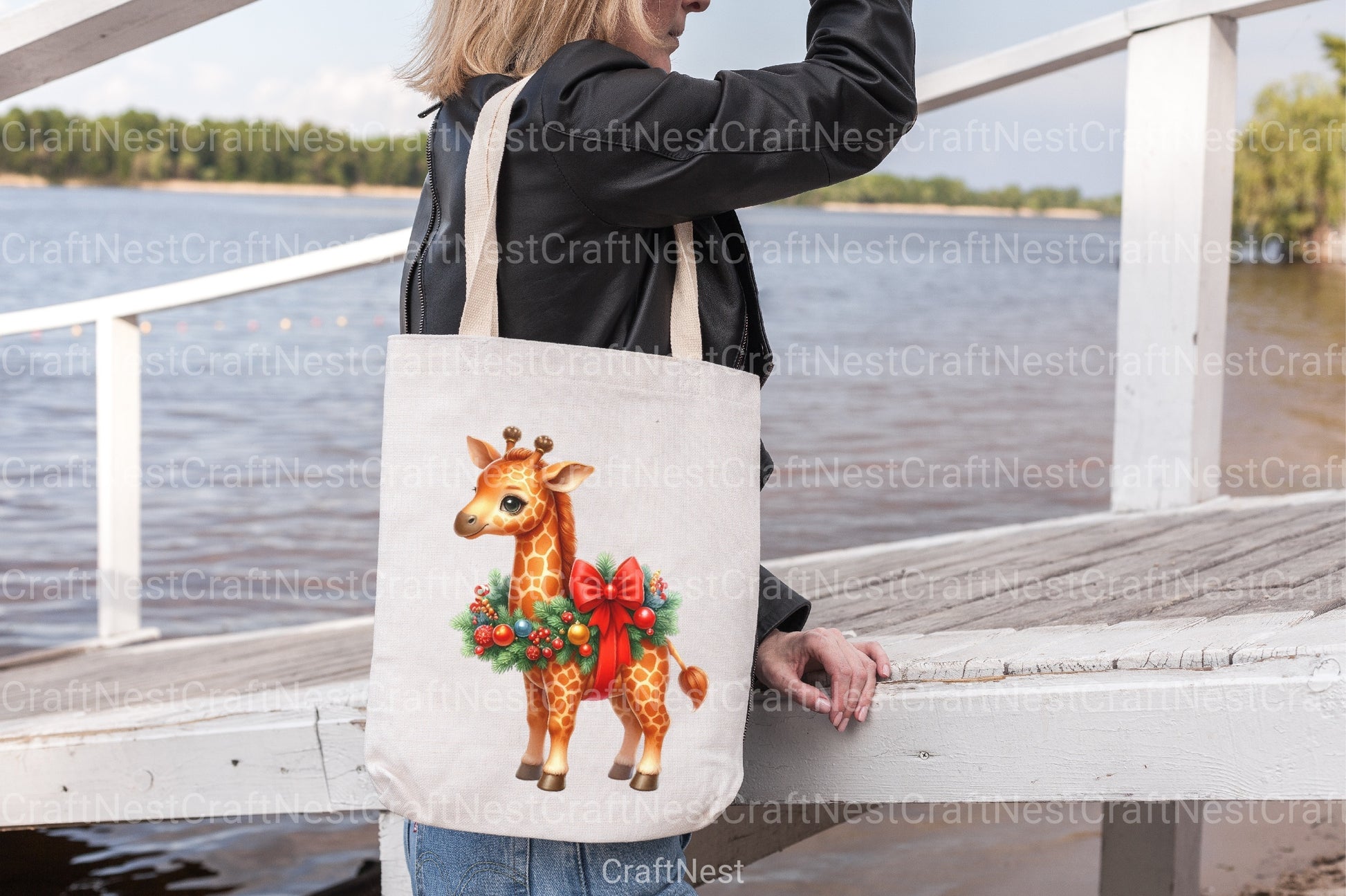 Christmas Giraffe Clipart Bundle - CraftNest - Digital Crafting and Art