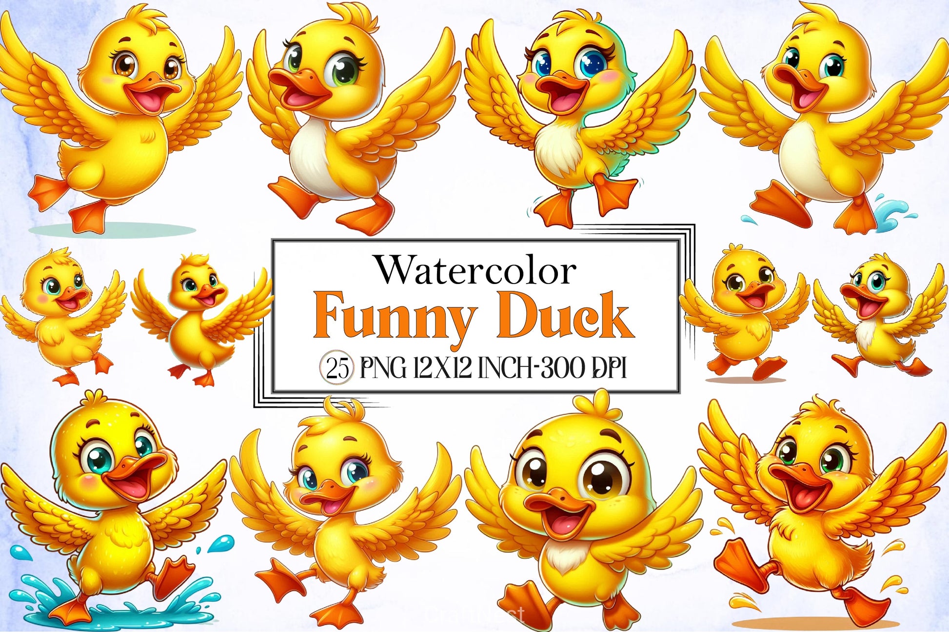 Funny Duck Clipart Bundle 3 - CraftNest - Digital Crafting and Art