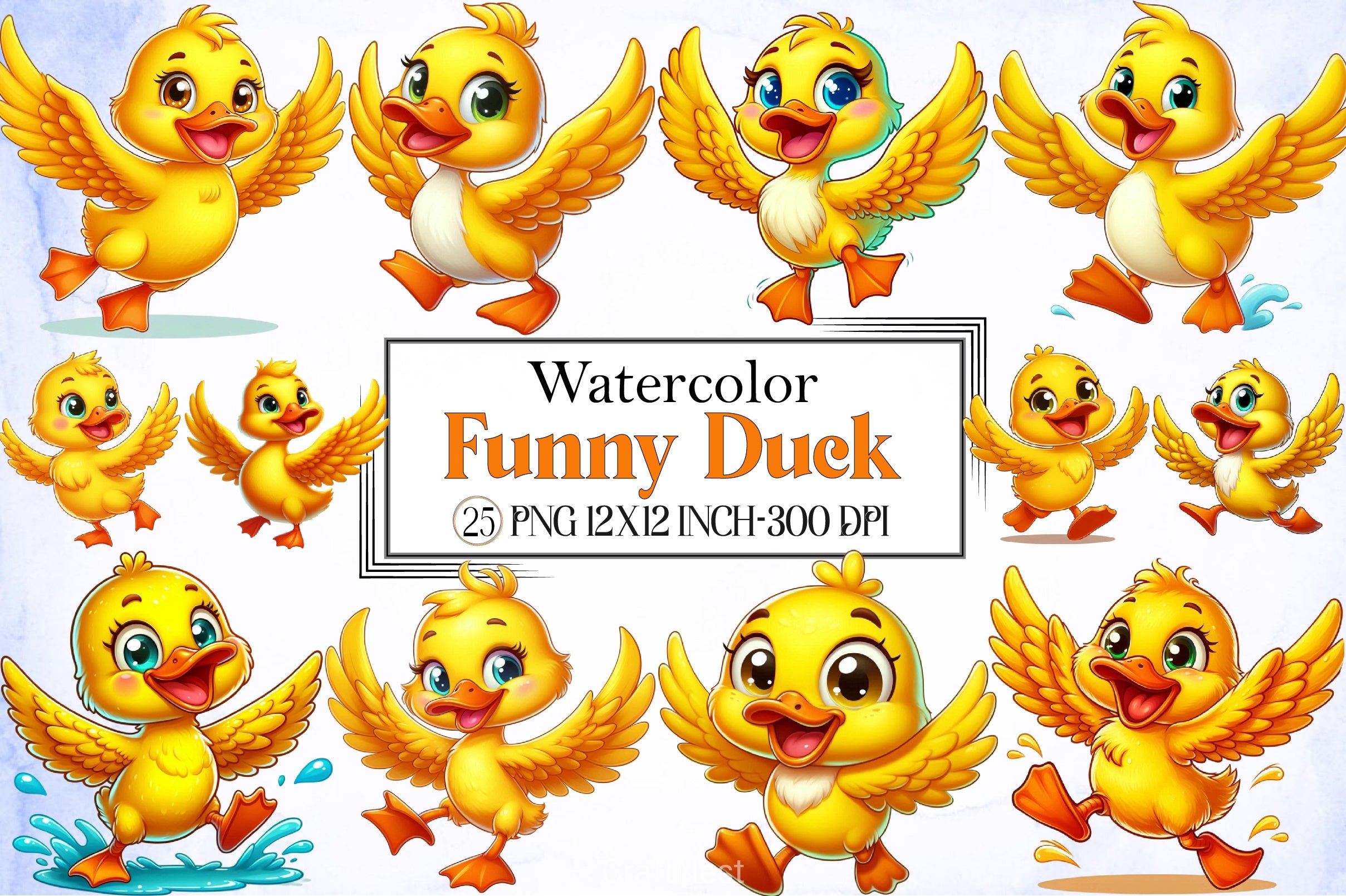 Funny Duck Clipart Bundle 3 - CraftNest - Digital Crafting and Art