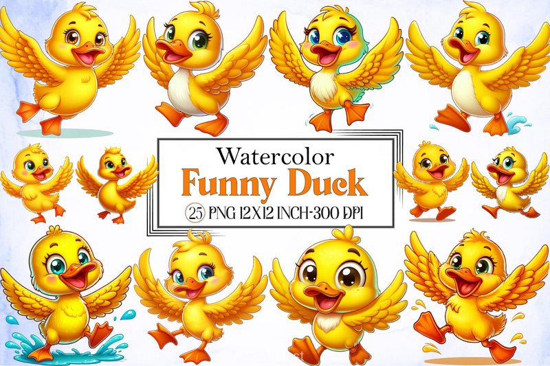 Funny Duck Clipart Bundle 3 - CraftNest - Digital Crafting and Art