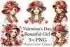 Valentine's Day Girl Clipart Bundle
