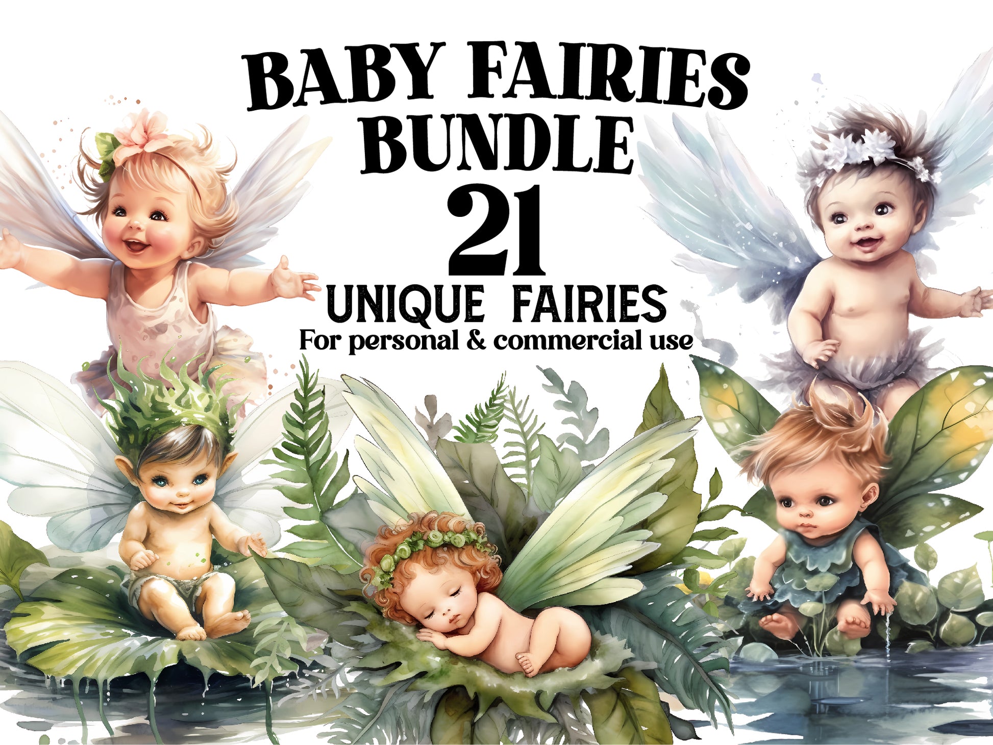 Baby Fairies Clipart - CraftNest