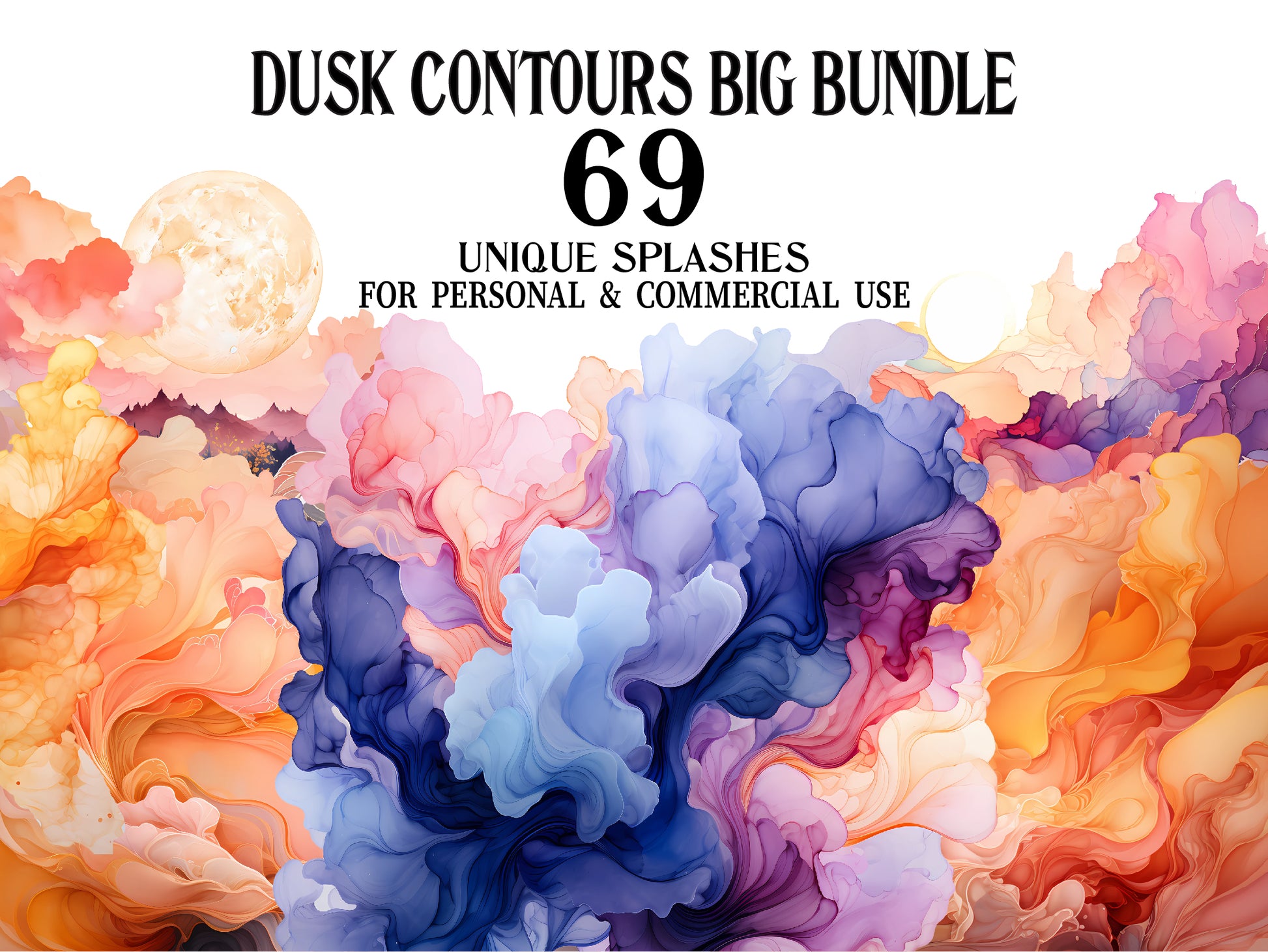 Dusk Contours Clipart - CraftNest