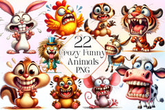 Crazy Funny Animals Clipart Bundle 3 - CraftNest - Digital Crafting and Art