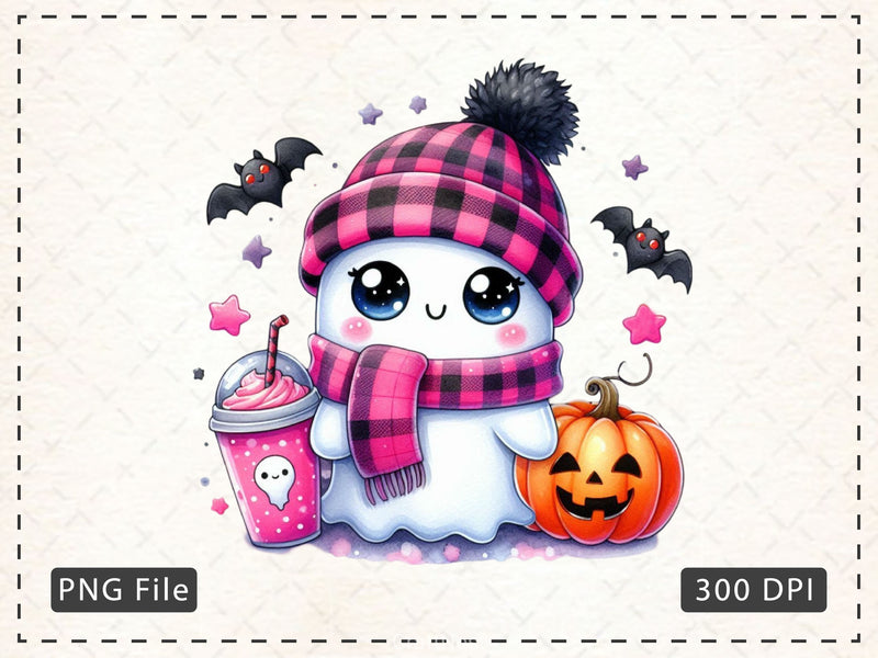 Cute Ghost Cute Halloween Clipart Bundle 21 - CraftNest - Digital Crafting and Art