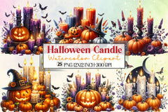 Halloween Candle Clipart Bundle - CraftNest - Digital Crafting and Art