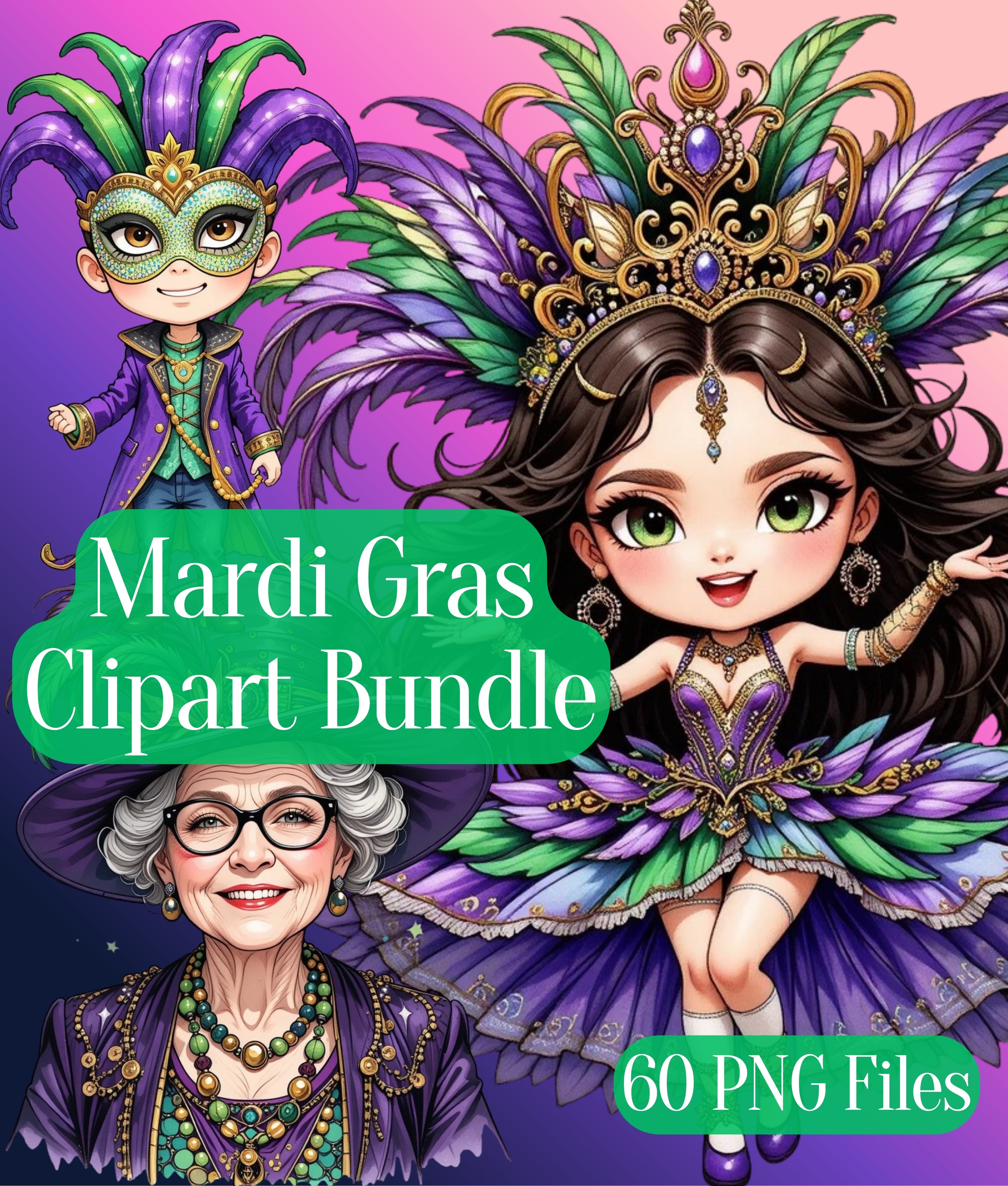 Mardi Gras Clipart Bundle