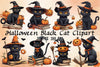 Halloween Black Cat Clipart Bundle 10